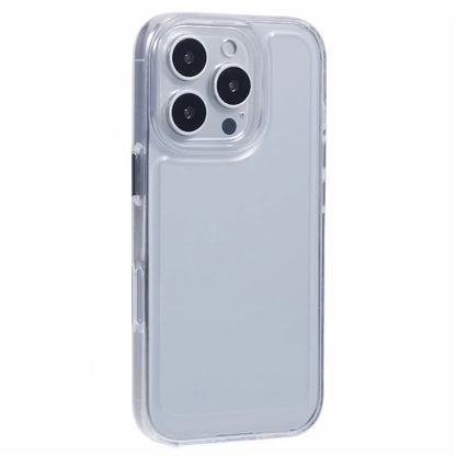 For iPhone 16 Pro Max Case Soft TPU Frame Hard PC Back Phone Cover 2.0mm Thick