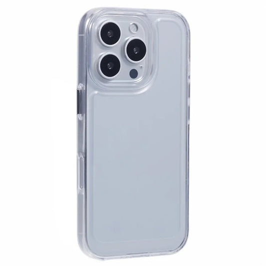 For iPhone 16 Pro Max Case Soft TPU Frame Hard PC Back Phone Cover 2.0mm Thick