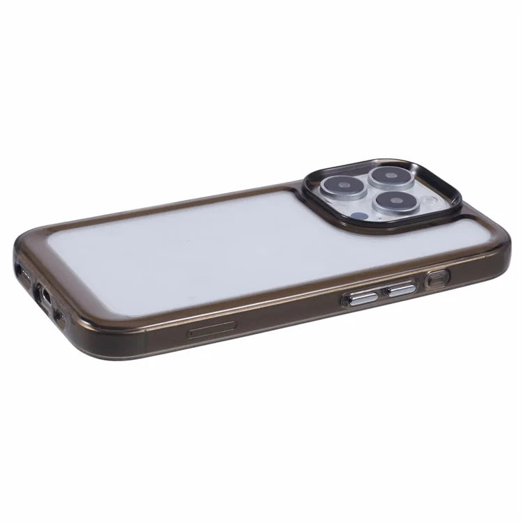For iPhone 16 Pro Max Case Soft TPU Frame Hard PC Back Phone Cover 2.0mm Thick