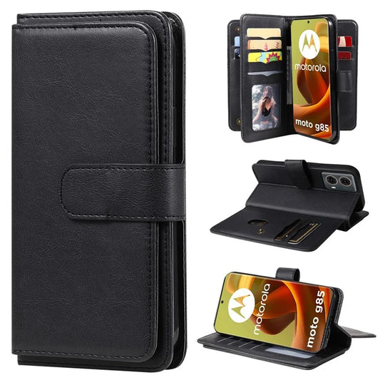 KT Multi-Functional Series-1 For Motorola Moto G85 5G / S50 Neo 5G Case Leather Phone Cover 10 Card Slots