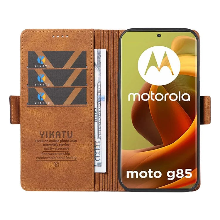 YIKATU YK-005 For Motorola Moto G85 5G / S50 Neo 5G Case Skin-Touch Leather Phone Cover