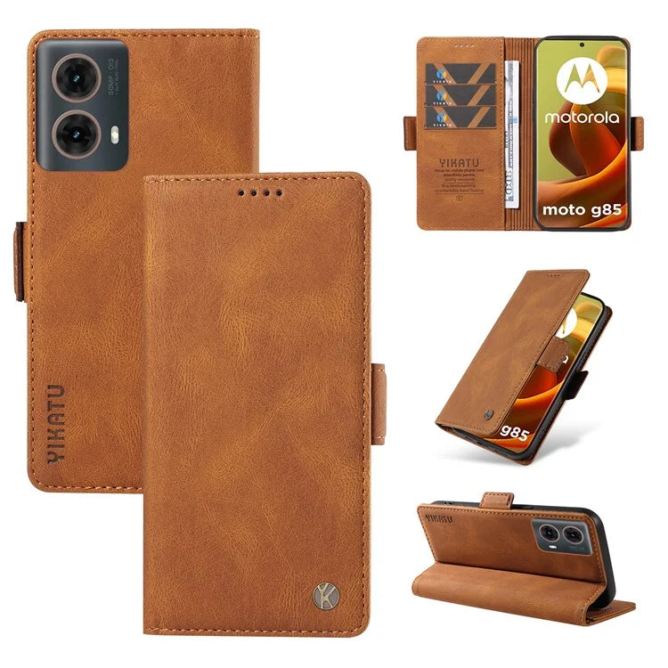 YIKATU YK-005 For Motorola Moto G85 5G / S50 Neo 5G Case Skin-Touch Leather Phone Cover