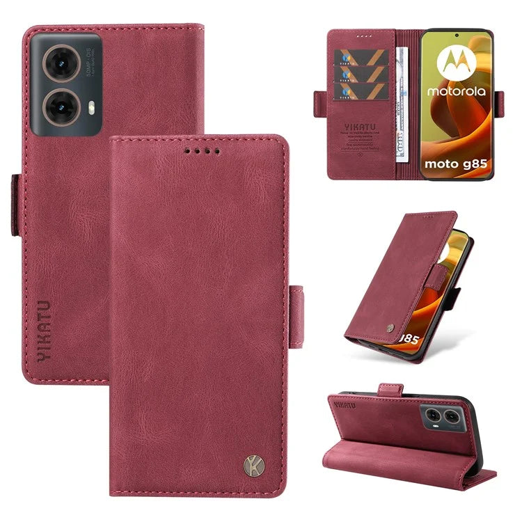 YIKATU YK-005 For Motorola Moto G85 5G / S50 Neo 5G Case Skin-Touch Leather Phone Cover