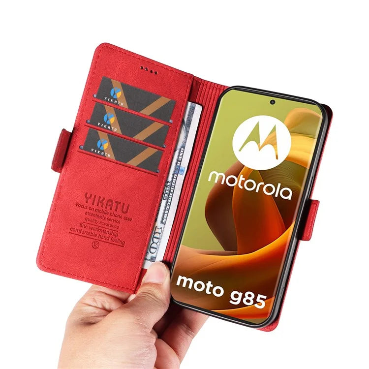 YIKATU YK-005 For Motorola Moto G85 5G / S50 Neo 5G Case Skin-Touch Leather Phone Cover
