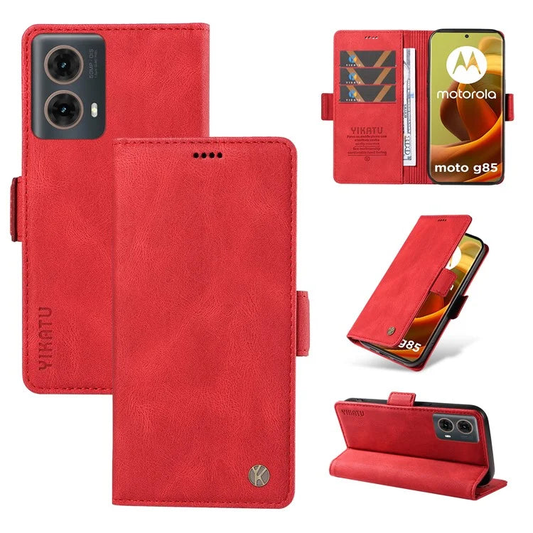 YIKATU YK-005 For Motorola Moto G85 5G / S50 Neo 5G Case Skin-Touch Leather Phone Cover