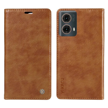 YIKATU YK-006 For Motorola Moto G85 5G / S50 Neo 5G Wallet Case Litchi Texture Leather Phone Cover