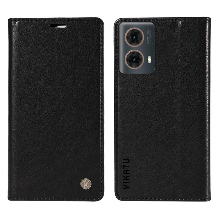 YIKATU YK-006 For Motorola Moto G85 5G / S50 Neo 5G Wallet Case Litchi Texture Leather Phone Cover