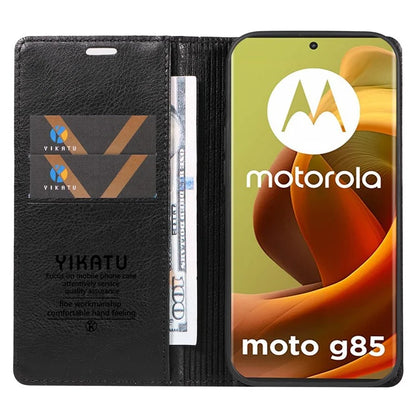 YIKATU YK-006 For Motorola Moto G85 5G / S50 Neo 5G Wallet Case Litchi Texture Leather Phone Cover