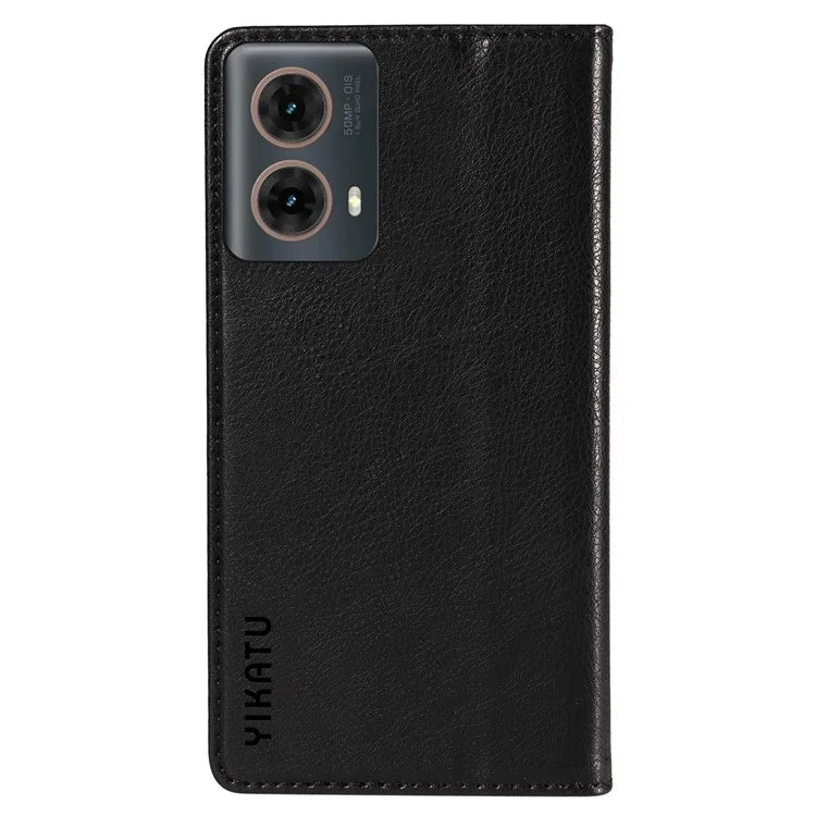 YIKATU YK-006 For Motorola Moto G85 5G / S50 Neo 5G Wallet Case Litchi Texture Leather Phone Cover