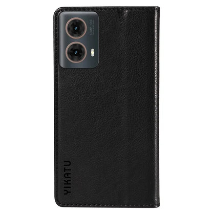 YIKATU YK-006 For Motorola Moto G85 5G / S50 Neo 5G Wallet Case Litchi Texture Leather Phone Cover