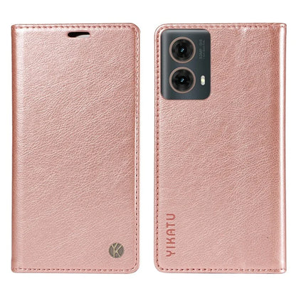 YIKATU YK-006 For Motorola Moto G85 5G / S50 Neo 5G Wallet Case Litchi Texture Leather Phone Cover