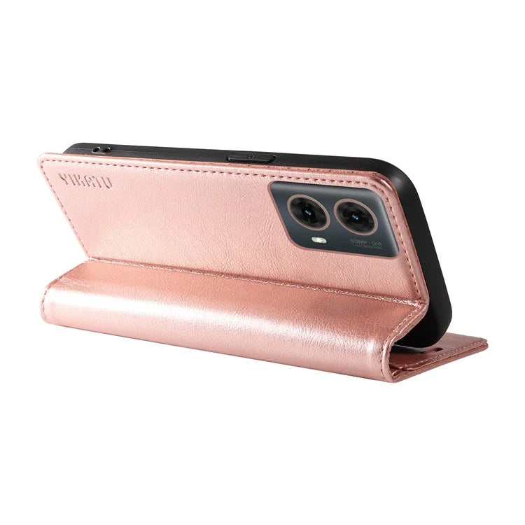 YIKATU YK-006 For Motorola Moto G85 5G / S50 Neo 5G Wallet Case Litchi Texture Leather Phone Cover