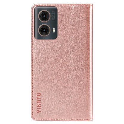 YIKATU YK-006 For Motorola Moto G85 5G / S50 Neo 5G Wallet Case Litchi Texture Leather Phone Cover