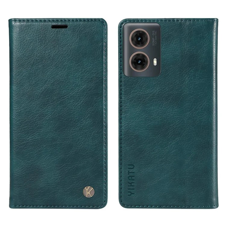 YIKATU YK-006 For Motorola Moto G85 5G / S50 Neo 5G Wallet Case Litchi Texture Leather Phone Cover