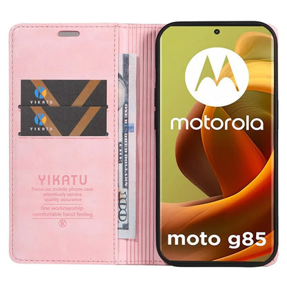YIKATU YK-006 For Motorola Moto G85 5G / S50 Neo 5G Wallet Case Litchi Texture Leather Phone Cover
