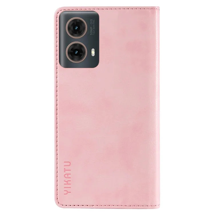 YIKATU YK-006 For Motorola Moto G85 5G / S50 Neo 5G Wallet Case Litchi Texture Leather Phone Cover
