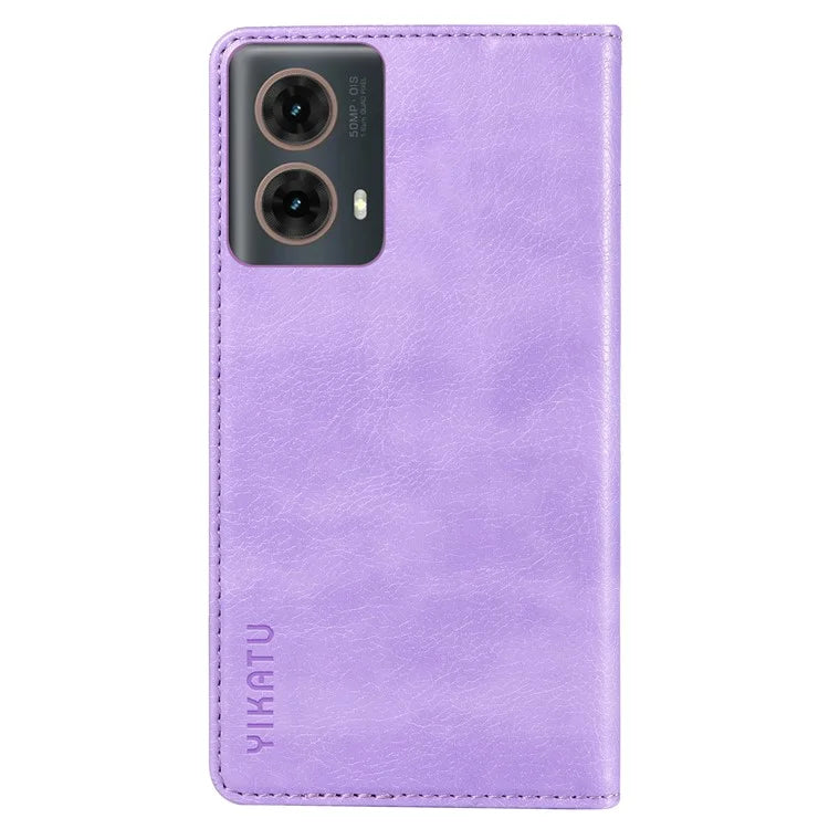 YIKATU YK-006 For Motorola Moto G85 5G / S50 Neo 5G Wallet Case Litchi Texture Leather Phone Cover