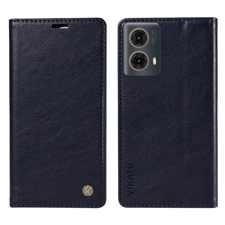 YIKATU YK-006 For Motorola Moto G85 5G / S50 Neo 5G Wallet Case Litchi Texture Leather Phone Cover