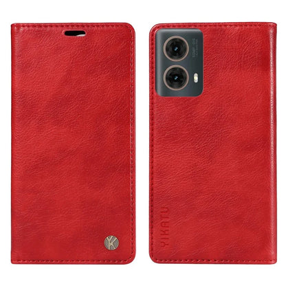 YIKATU YK-006 For Motorola Moto G85 5G / S50 Neo 5G Wallet Case Litchi Texture Leather Phone Cover