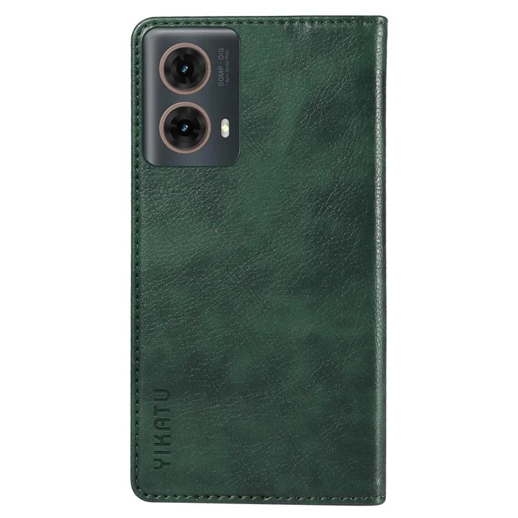 YIKATU YK-006 For Motorola Moto G85 5G / S50 Neo 5G Wallet Case Litchi Texture Leather Phone Cover