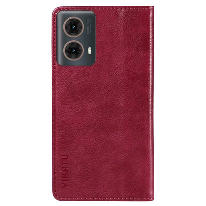 YIKATU YK-006 For Motorola Moto G85 5G / S50 Neo 5G Wallet Case Litchi Texture Leather Phone Cover
