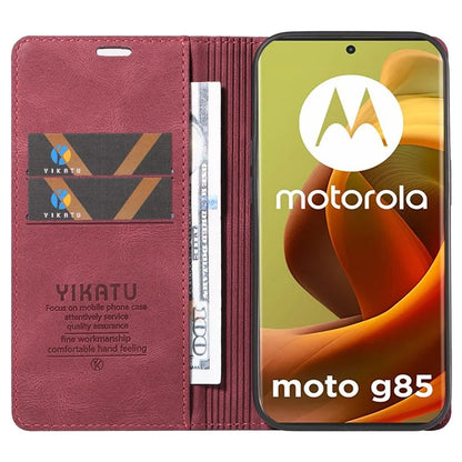 YIKATU YK-004 For Motorola Moto G85 5G / S50 Neo 5G Case Leather Phone Wallet Cover Skin-Touch