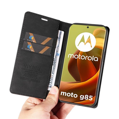 YIKATU YK-004 For Motorola Moto G85 5G / S50 Neo 5G Case Leather Phone Wallet Cover Skin-Touch