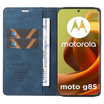 YIKATU YK-004 For Motorola Moto G85 5G / S50 Neo 5G Case Leather Phone Wallet Cover Skin-Touch