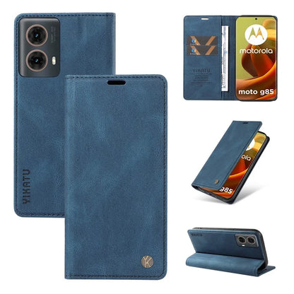 YIKATU YK-004 For Motorola Moto G85 5G / S50 Neo 5G Case Leather Phone Wallet Cover Skin-Touch