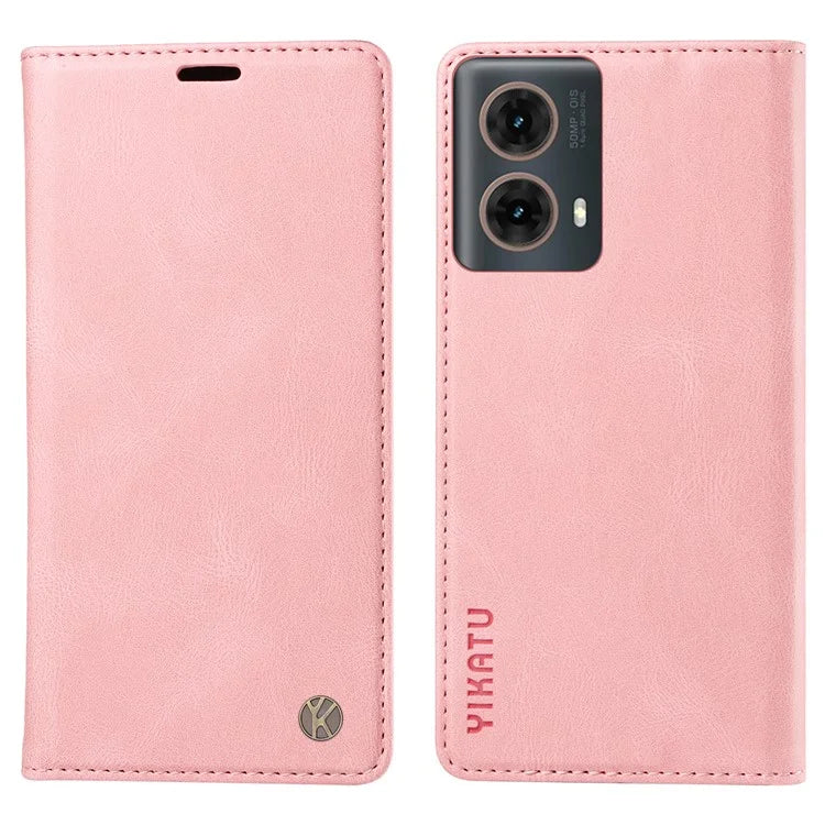 YIKATU YK-004 For Motorola Moto G85 5G / S50 Neo 5G Case Leather Phone Wallet Cover Skin-Touch