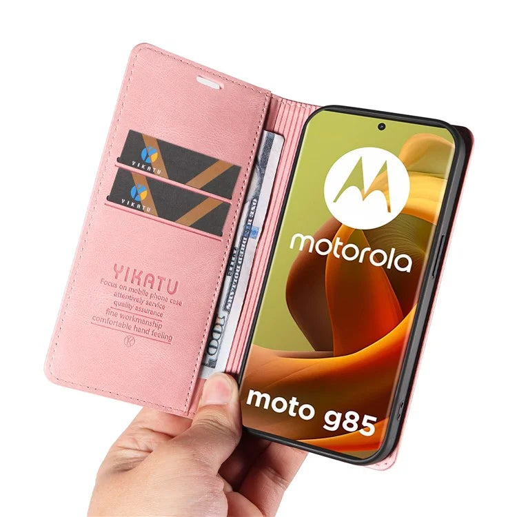 YIKATU YK-004 For Motorola Moto G85 5G / S50 Neo 5G Case Leather Phone Wallet Cover Skin-Touch
