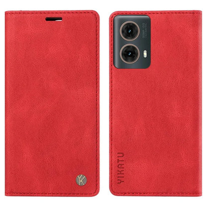 YIKATU YK-004 For Motorola Moto G85 5G / S50 Neo 5G Case Leather Phone Wallet Cover Skin-Touch