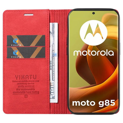 YIKATU YK-004 For Motorola Moto G85 5G / S50 Neo 5G Case Leather Phone Wallet Cover Skin-Touch