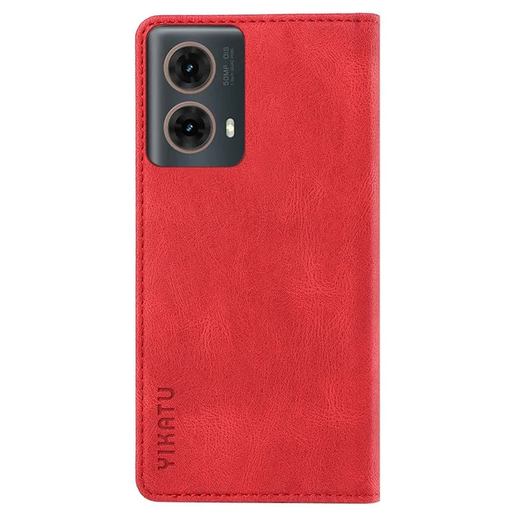 YIKATU YK-004 For Motorola Moto G85 5G / S50 Neo 5G Case Leather Phone Wallet Cover Skin-Touch