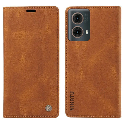 YIKATU YK-004 For Motorola Moto G85 5G / S50 Neo 5G Case Leather Phone Wallet Cover Skin-Touch