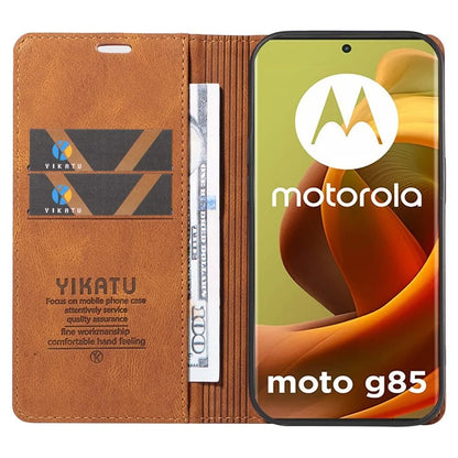 YIKATU YK-004 For Motorola Moto G85 5G / S50 Neo 5G Case Leather Phone Wallet Cover Skin-Touch