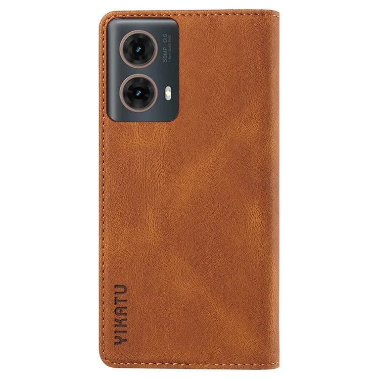 YIKATU YK-004 For Motorola Moto G85 5G / S50 Neo 5G Case Leather Phone Wallet Cover Skin-Touch