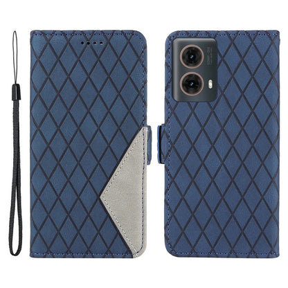 For Motorola Moto G85 5G / S50 Neo 5G Case Rhombus Leather Phone Cover with Wallet Stand