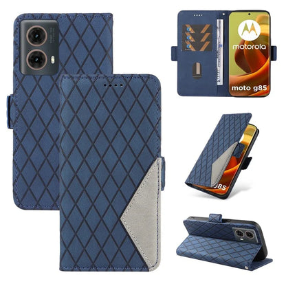 For Motorola Moto G85 5G / S50 Neo 5G Case Rhombus Leather Phone Cover with Wallet Stand