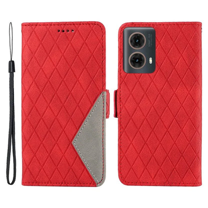 For Motorola Moto G85 5G / S50 Neo 5G Case Rhombus Leather Phone Cover with Wallet Stand
