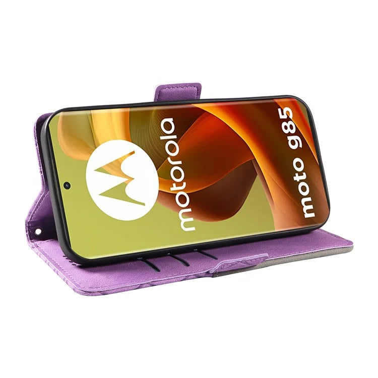 For Motorola Moto G85 5G / S50 Neo 5G Case Rhombus Leather Phone Cover with Wallet Stand