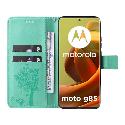 KT Imprinting Flower Series-3 For Motorola Moto G85 5G / S50 Neo 5G Case Wallet Card Slots Leather Phone Cover