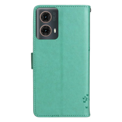 KT Imprinting Flower Series-3 For Motorola Moto G85 5G / S50 Neo 5G Case Wallet Card Slots Leather Phone Cover
