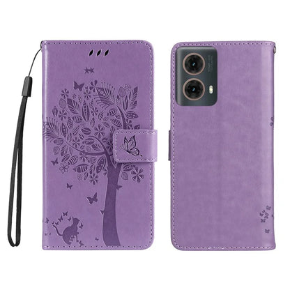 KT Imprinting Flower Series-3 For Motorola Moto G85 5G / S50 Neo 5G Case Wallet Card Slots Leather Phone Cover