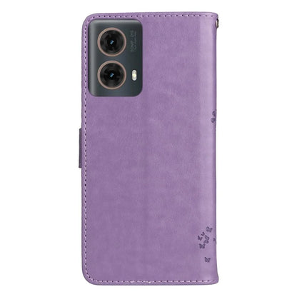 KT Imprinting Flower Series-3 For Motorola Moto G85 5G / S50 Neo 5G Case Wallet Card Slots Leather Phone Cover