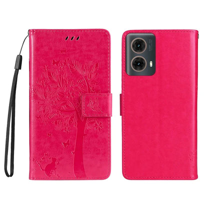 KT Imprinting Flower Series-3 For Motorola Moto G85 5G / S50 Neo 5G Case Wallet Card Slots Leather Phone Cover