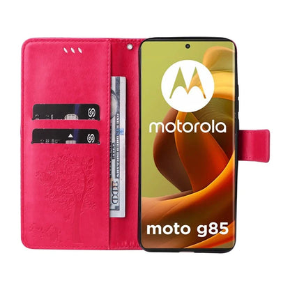 KT Imprinting Flower Series-3 For Motorola Moto G85 5G / S50 Neo 5G Case Wallet Card Slots Leather Phone Cover