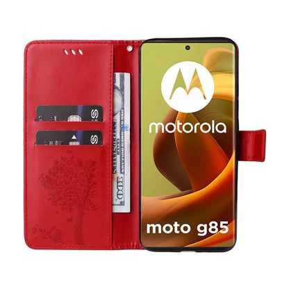 KT Imprinting Flower Series-3 For Motorola Moto G85 5G / S50 Neo 5G Case Wallet Card Slots Leather Phone Cover