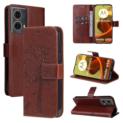 KT Imprinting Flower Series-3 For Motorola Moto G85 5G / S50 Neo 5G Case Wallet Card Slots Leather Phone Cover