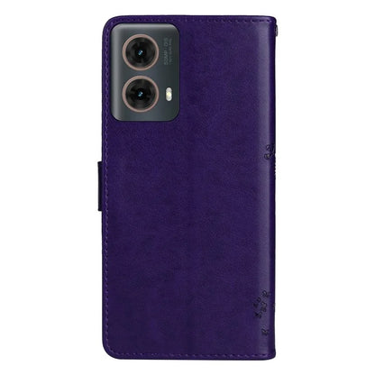 KT Imprinting Flower Series-3 For Motorola Moto G85 5G / S50 Neo 5G Case Wallet Card Slots Leather Phone Cover